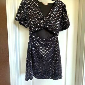 Altar’d State metallic stars dress with keyhole